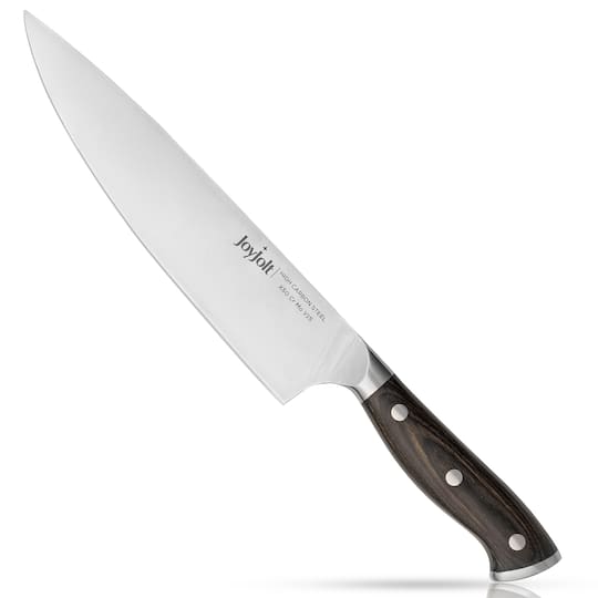 JoyJolt® 8" High Carbon Steel Chef Knife in Silver/Black | 13" x 1.77" | Michaels®